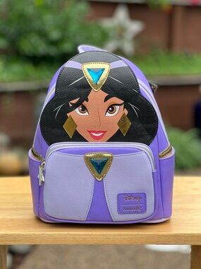 Loungefly Disney Aladdin Jasmine Purple Dress Cosplay Mini Backpack EE EXCLUSIVE